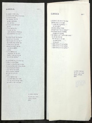 1970 typescript of poems from 18 year old Black poet from Albion, Michigan