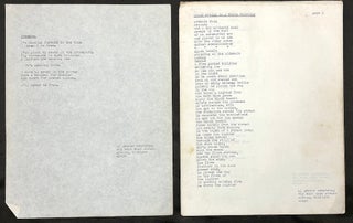 1970 typescript of poems from 18 year old Black poet from Albion, Michigan
