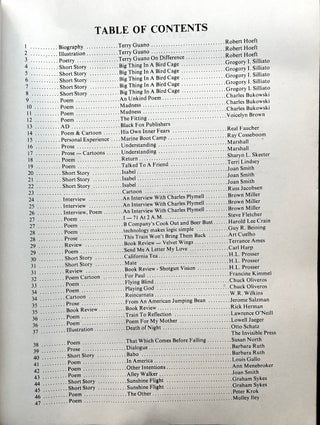 Nitty-Gritty Vol. 2 no. 2, 1977 with 5 laid in broadsides incl. Bukowski's "86'd"