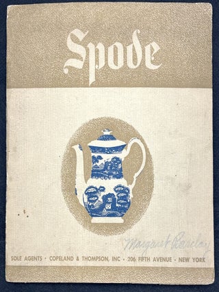 Item #H39207 Spode: A Tradition of Excellence for Over Two Centuries (1935 brochure leaflet with...