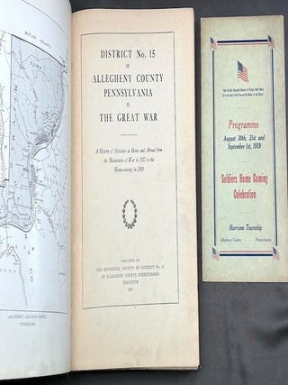 District No. 15 of Allegheny County, Pennsylvania in the Great War: A History of Activities at Home and Abroad from the Declaration of War in 1917 to the Home-comings in 1919 -- with Harrison Township Programme laid in