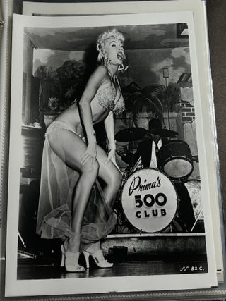 Binder with 20 classic nudie & pinup photos 8x10 color & b/w: Lili St. Cyr, Lilly Christine, Mamie Van Doren, Candy Barr
