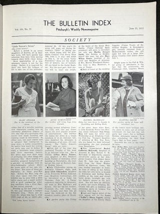 The Bulletin Index, 1935-1937, 55 issues, Pittsburgh's Weekly Newsmagazine