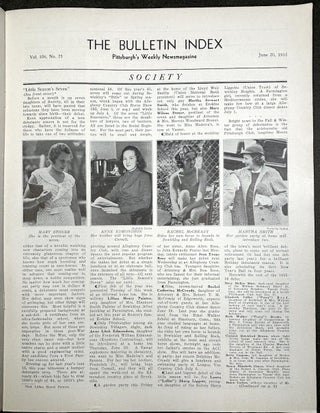 The Bulletin Index, 1935-1937, 55 issues, Pittsburgh's Weekly Newsmagazine