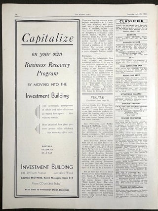 The Bulletin Index, 1935-1937, 55 issues, Pittsburgh's Weekly Newsmagazine