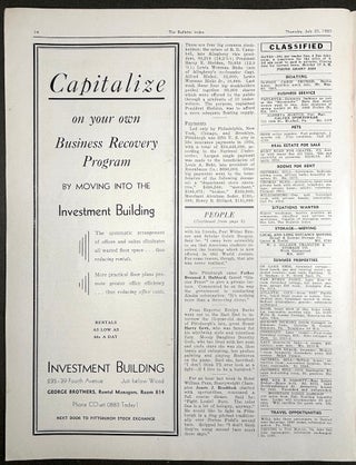 The Bulletin Index, 1935-1937, 55 issues, Pittsburgh's Weekly Newsmagazine