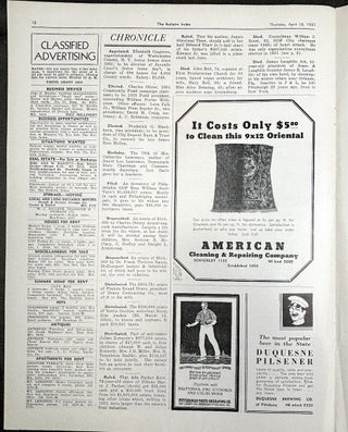 The Bulletin Index, 1935-1937, 55 issues, Pittsburgh's Weekly Newsmagazine
