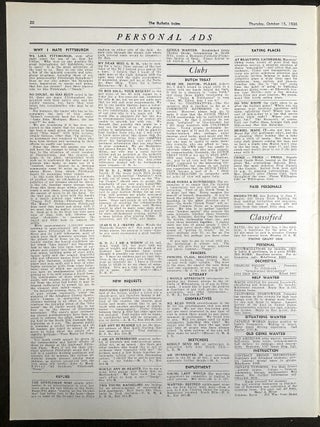 The Bulletin Index, 1935-1937, 55 issues, Pittsburgh's Weekly Newsmagazine