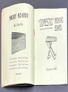 Early 1900s catalog of metal and woodenware: invalid tables, ironing, wash & pastry boards...
