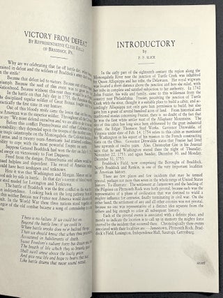 1930 Official Programme 175th Anniversary Commemoration of the Battle of Braddock