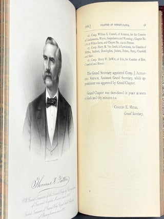 1888-1890 Bound volume of Proceedings of the Holy Royal Arch Chapter of PA