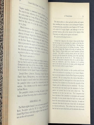1888-1890 Bound volume of Proceedings of the Holy Royal Arch Chapter of PA