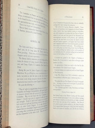 1888-1890 Bound volume of Proceedings of the Holy Royal Arch Chapter of PA