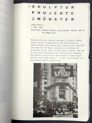 Skulptur Projekte in Munster, 1987: Information, Dez. '86 & Marz '87, 2 vols.