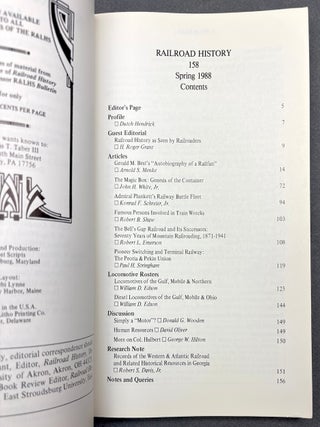 Railroad History, 41 issues, Nos. 132-173, Spring 1975 - Autumn 1995