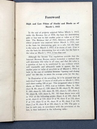 Securities Prices as of March 1, 1913