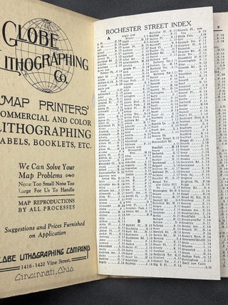 Rochester and Environs, 1930 large folding map & street index