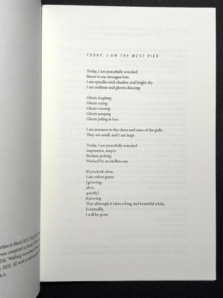 Today, I Am The West Pier (Earthbound Poetry Series, Vol. 1 No. 15, 13 April 2020: one of 52 copies)