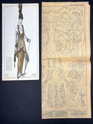 La Nouvelle Mode, 31 Mai 1914 (French fashion magazine) with inserted color plate and folding pattern