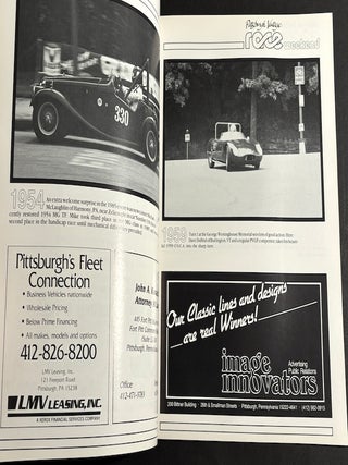 11 souvenir programs from Pittsburgh Vintage Grand Prix, Schenley Park, 1985-1999
