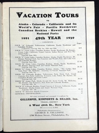 1939 Escorted Tours, Pacific Coast - Alaska, National Parks, Golden Gate International Exposition