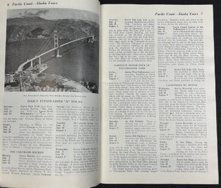 1939 Escorted Tours, Pacific Coast - Alaska, National Parks, Golden Gate International Exposition