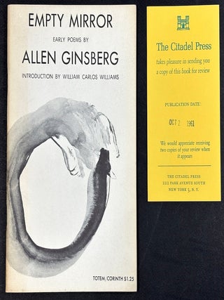 Item #H40573 Empty Mirror, Review Copy (1961). Allen Ginsberg, intro William Carlos Williams