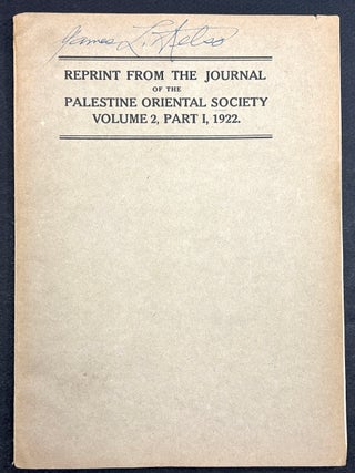 Item #H40588 The Earliest Forms of Hebrew Verse. W. F. Albright