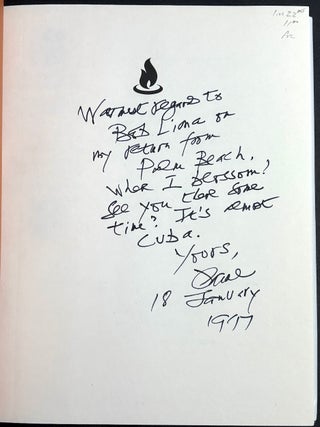 The Tent of Orange Mist, a novel, inscribed to colleague at Penn State