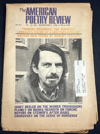 Item #H40627 The American Poetry Review, Vol. 5 no. 6, 1976 -- contributor's own copy. Robert...