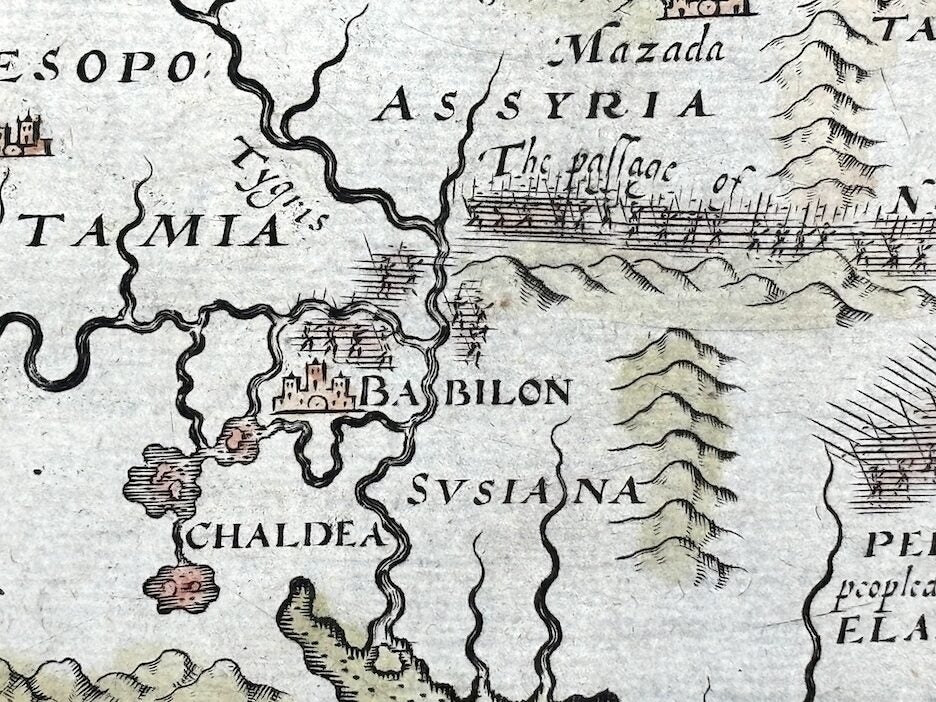 1614 map of India, Holy Land, Central Asia, Arabia etc. from Raleigh's ...