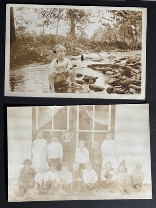 16 RPPCs of children (and sometimes pets & animals) 1900s-1930s Real Photo Postcards