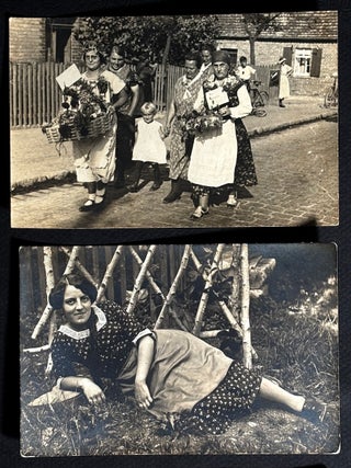 14 RPPCs of women and girls 1900s-1930s, Real Photo Postcards