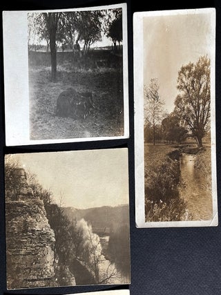 17 RPPCs of landscapes & places, 1900s-1930s, Niagara Falls, Shasta CA etc.