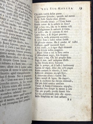 Poesie del Sig. Alberto Haller, Tradotte in versi Italiani dal Sig. A. S. (Soresi), 1768