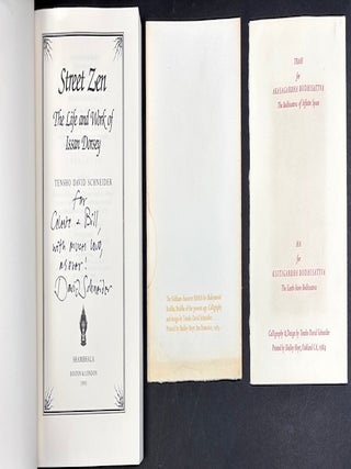 Street Zen, the Life and Work of Issan Dorsey, inscribed and with two handprinted cards by Schneider