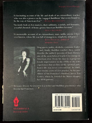 Street Zen, the Life and Work of Issan Dorsey, inscribed and with two handprinted cards by Schneider