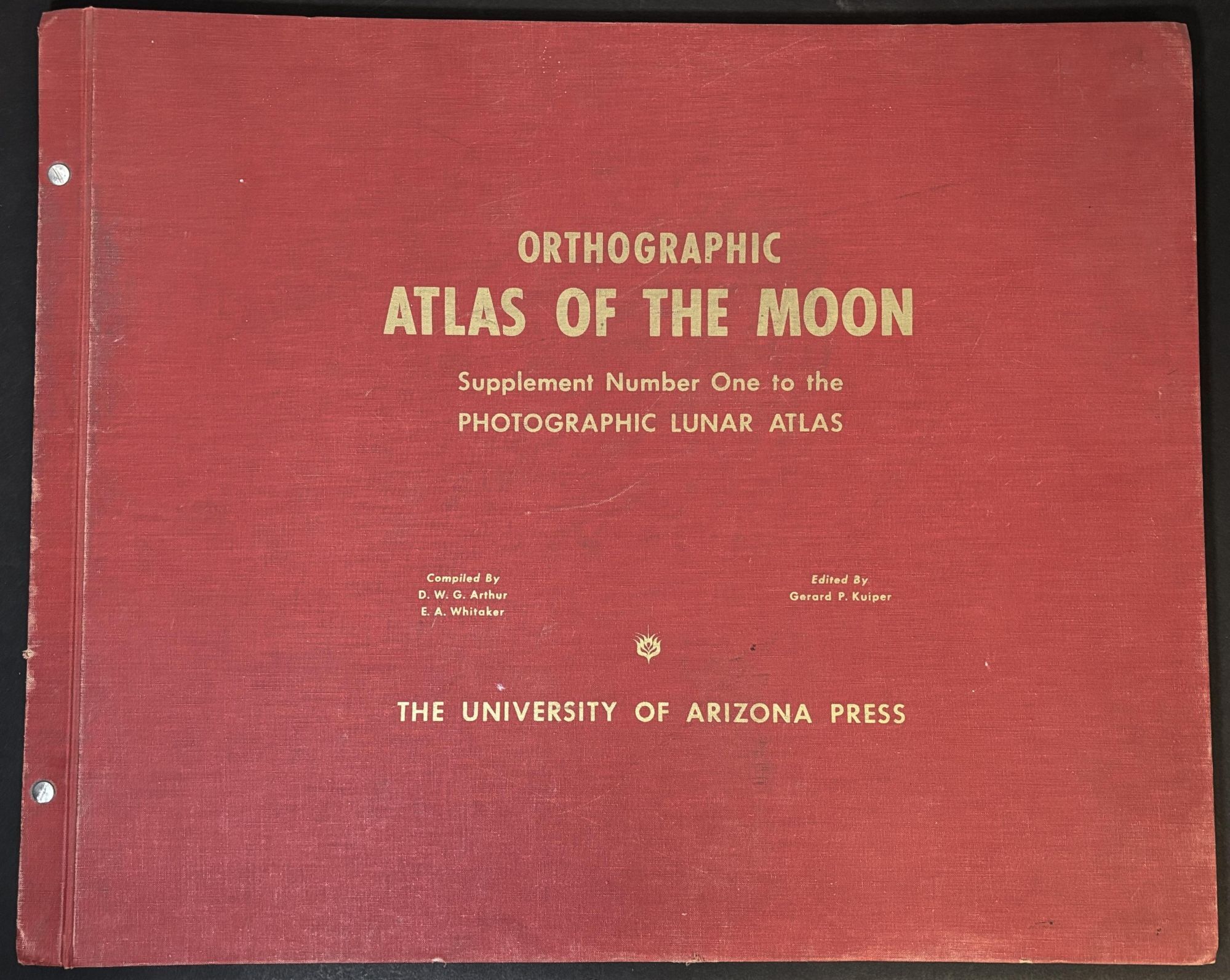 Orthographic Atlas of the Moon - Supplement Number One to the