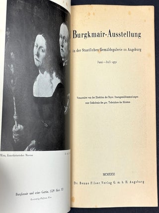 Das Malerwerk Hans Burgkmairs von Augsburg; Burgkmair-Ausstellung (1931)