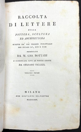 Raccolta di lettere sulla pittura, scultura ed architettura, 8 vols.