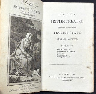 Bell's British Theatre, Vol. 5 (1780): The Royal Convert (Rowe), Alexander the Great (Lee), Mahomet the Impostor (Miller), Theodosius (Lee), Lady Jane Grey (Rowe)