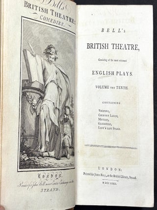 Bell's British Theatre Vol. 10 (1780): Volpone (Jonson), The Country Lasses (Johnson), The Mistake (Vanbrugh), The Gamesters (Shirley), The Lady's Last Stake (Cibber)