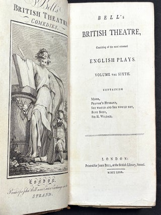Bell's British Theatre, Vol. 6 (Comedies), 1780: The Miser (Fielding), The Provok'd Husband (Vanbrugh & Cibber), She Wou'd and She Wou'd Not (Cibber), The Busy Body (Centlivre), Sir Harry Wildair (Farquhar)