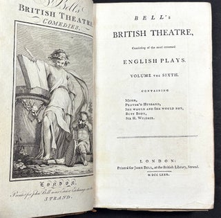 Bell's British Theatre, Vol. 6 (Comedies), 1780: The Miser (Fielding), The Provok'd Husband (Vanbrugh & Cibber), She Wou'd and She Wou'd Not (Cibber), The Busy Body (Centlivre), Sir Harry Wildair (Farquhar)