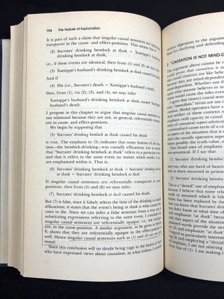 The Nature of Explanation, inscribed to Wesley Salmon
