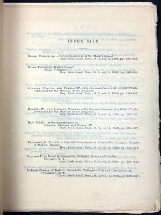 Proceedings of the Royal Irish Academy, November 1899, Third Series Vol. V No. 3