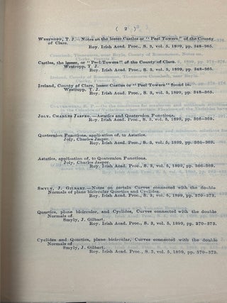 Proceedings of the Royal Irish Academy, November 1899, Third Series Vol. V No. 3