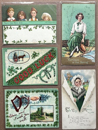 24 early 1900s postcards of Irish and Ireland interest, St. Patrick's Day, views, etc.