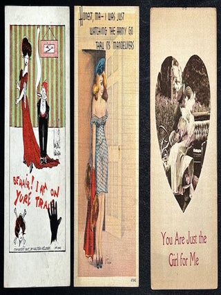 77 early-1900s comedic postcards on couples, flirtation, sex, wooing, courtship, derrieres...