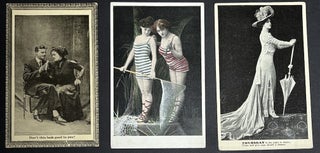 77 early-1900s comedic postcards on couples, flirtation, sex, wooing, courtship, derrieres...